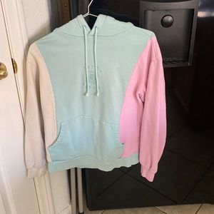 Teddy Fresh, Pastel Color Block Sweatshirt.